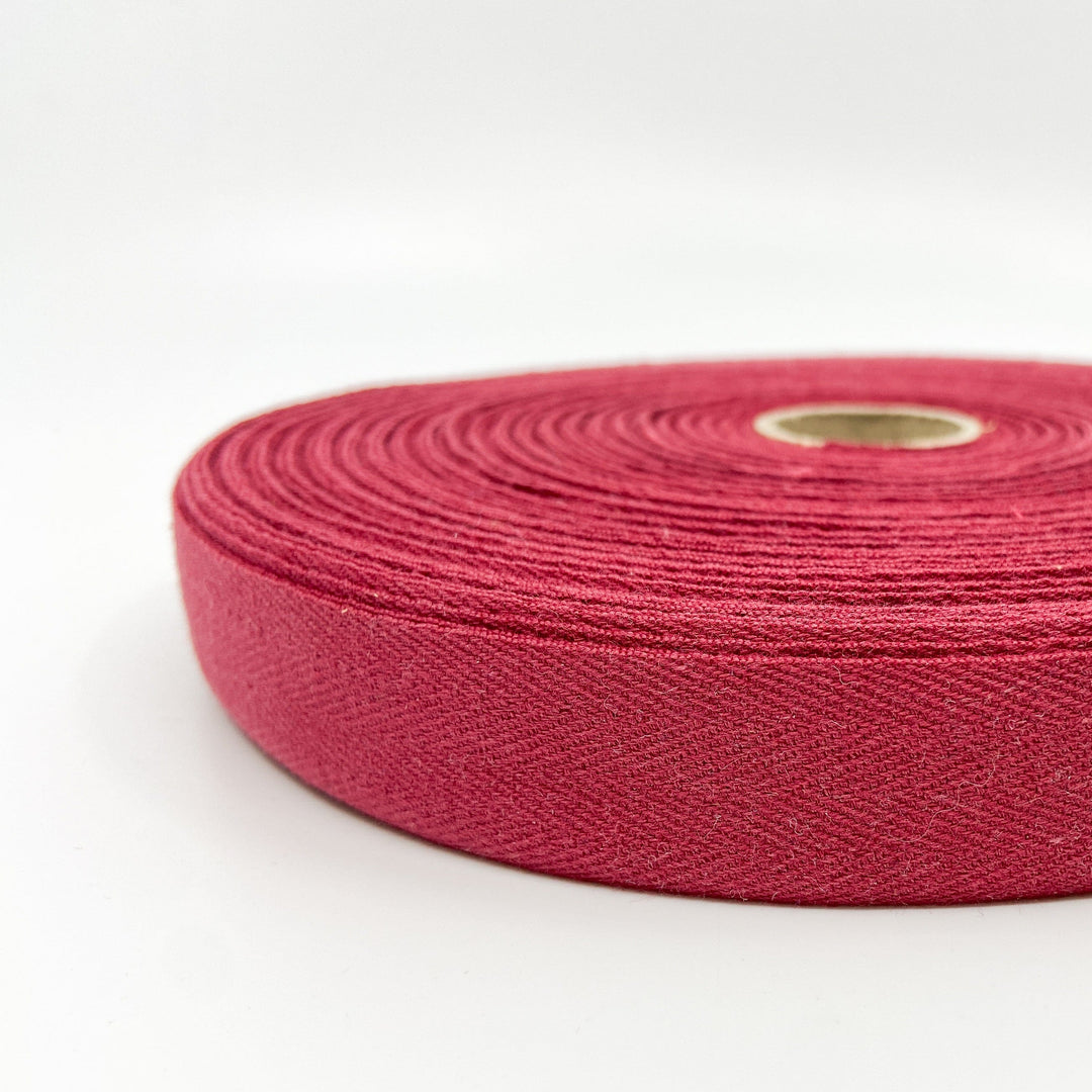 Cotton Twill Tape - Country Red - 25mm