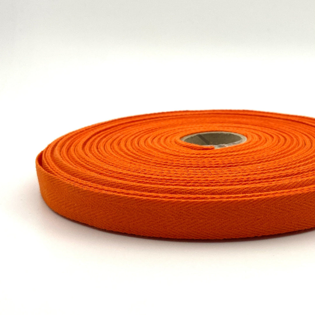 Cotton Twill Tape - Orange - 14mm