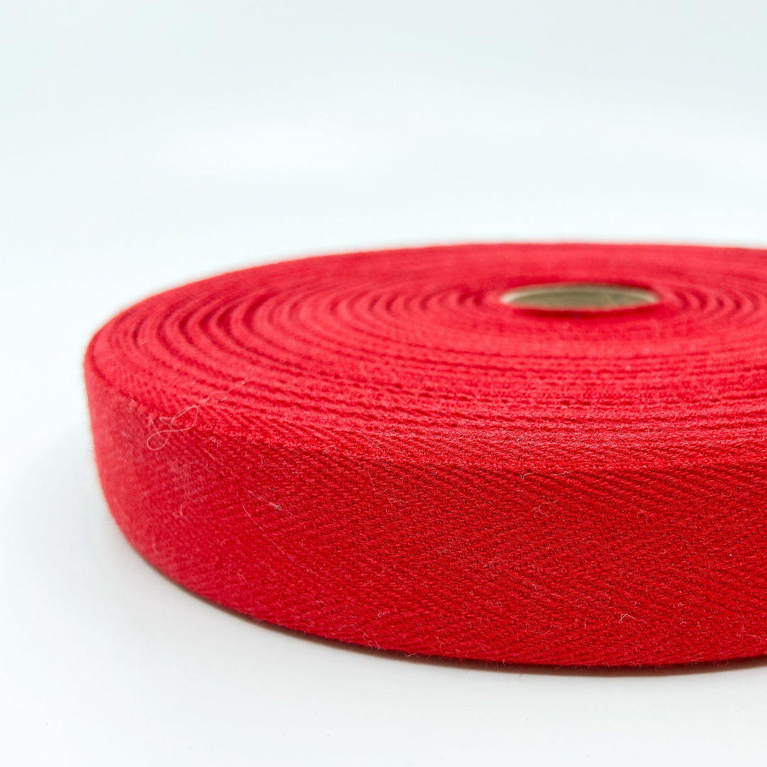 Cotton Twill Tape - Red - 25mm