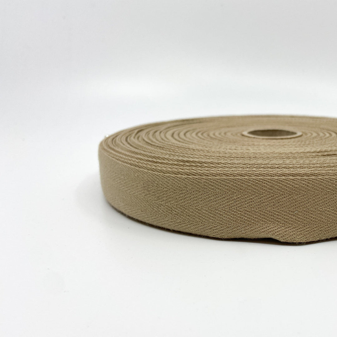 Cotton Twill Tape - Taupe - 25mm