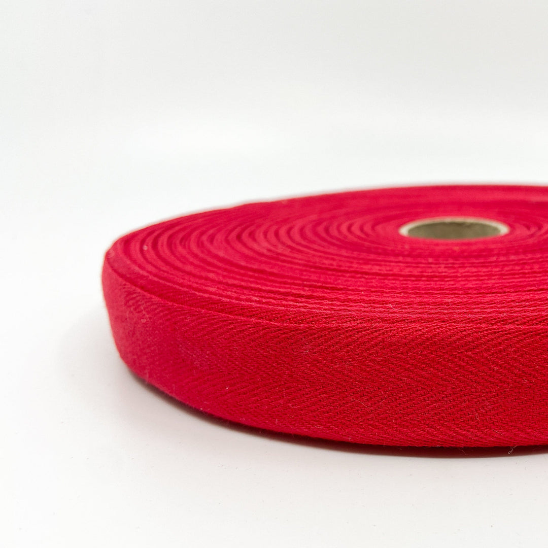Cotton Twill Tape - Warm Red - 25mm