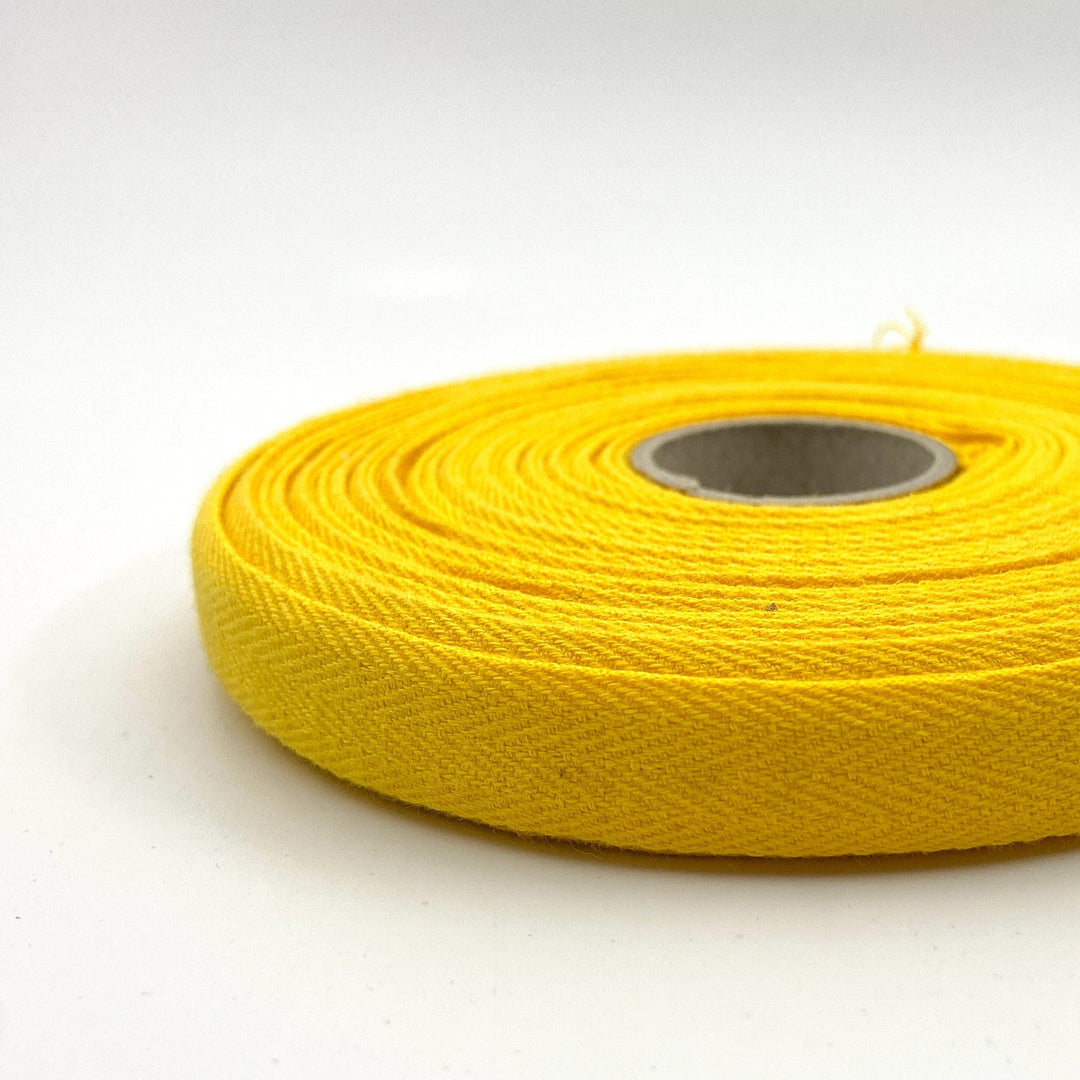 Cotton Twill Tape - Yellow - 14mm