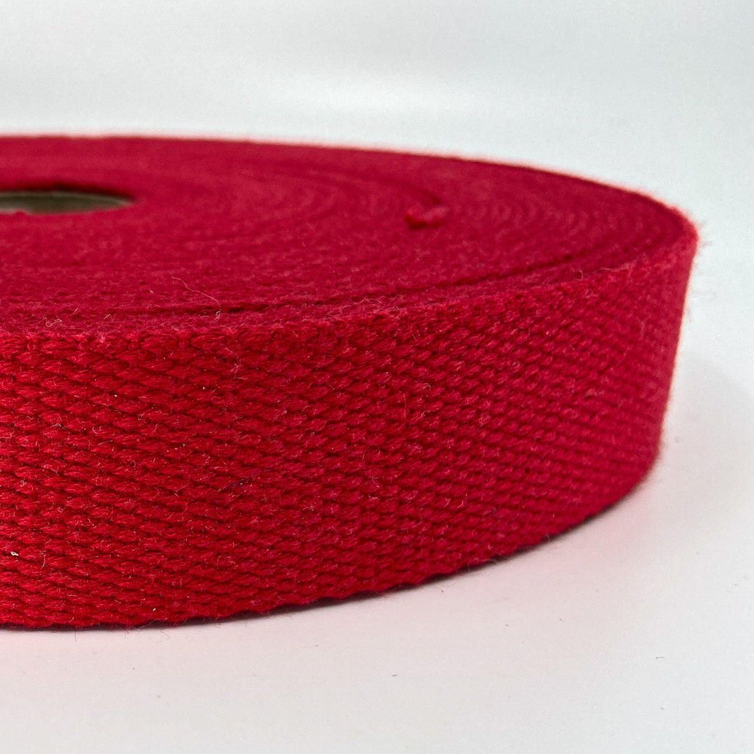 Cotton Webbing - 08 Red - 30mm