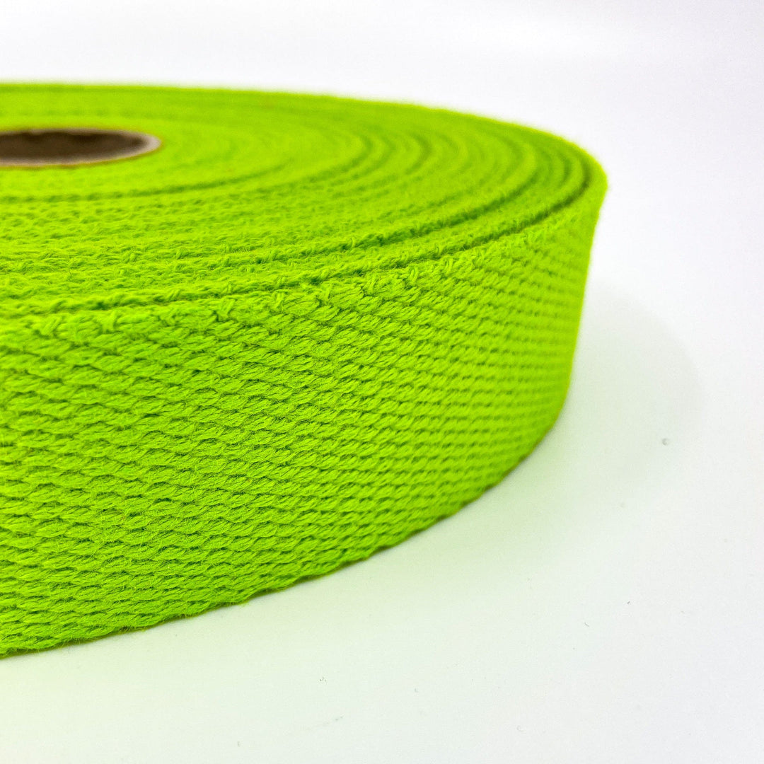 Cotton Webbing - Lime - 30mm