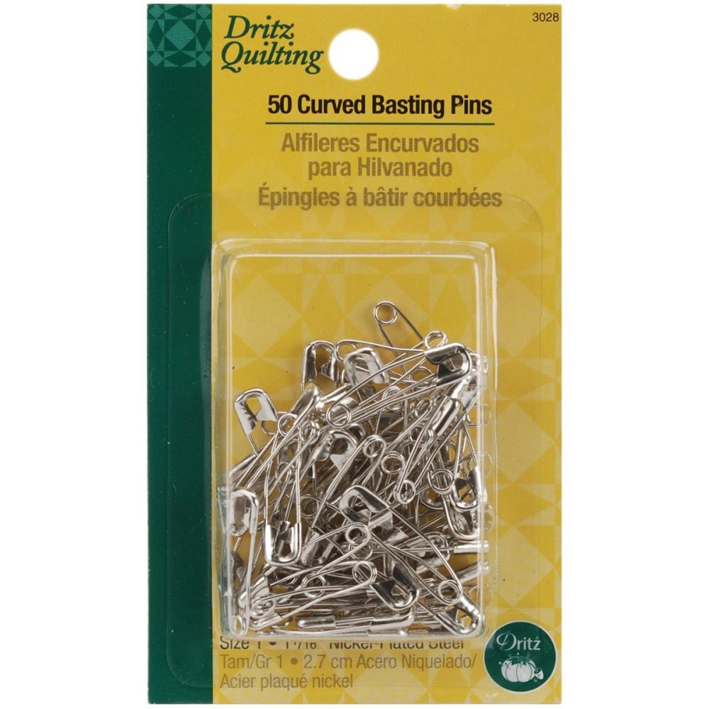 Curved Basting Pins, 50 Pieces, Dritz