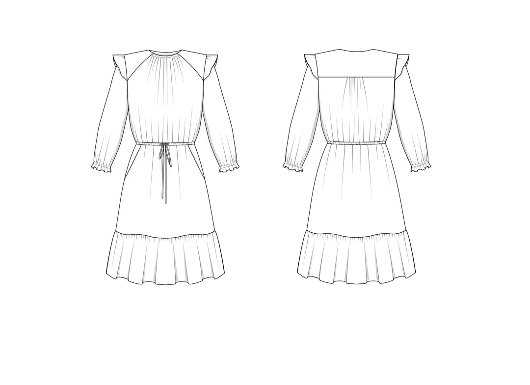 Davenport Dress - Friday Pattern Company - Sizes XS-7X