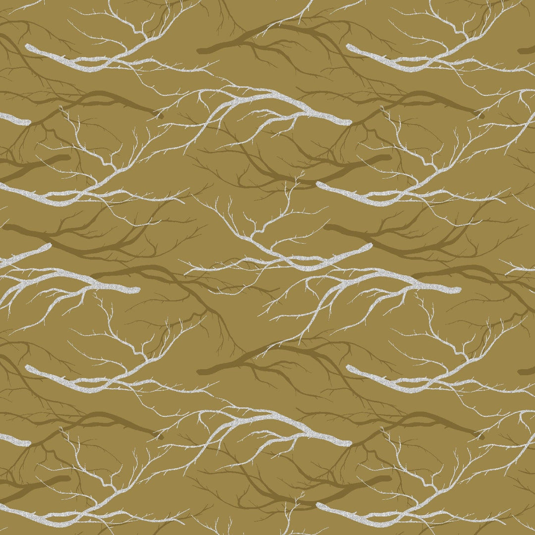 Dense Forest in Metallic Light Olive - Magic of Yosemite Collection - RJR