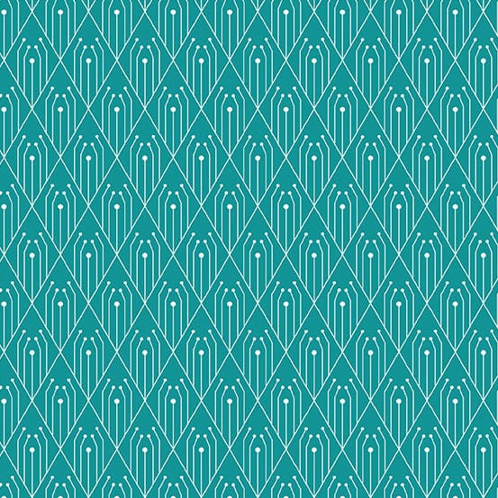 Diamonds in Teal - Century Prints - Deco by Giucy Giuce