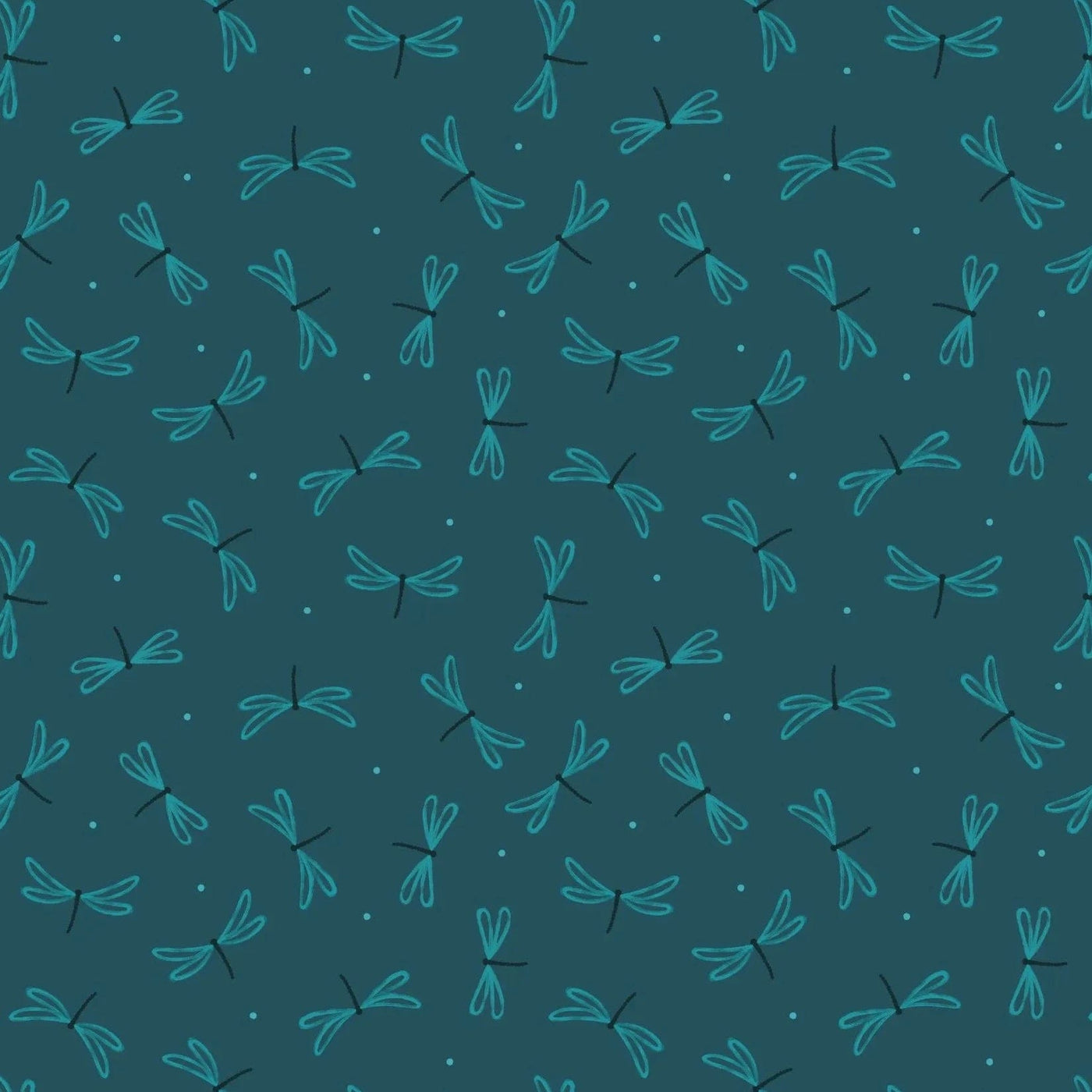 Dragonfly on Dark Teal - On The Lake - Lewis & Irene