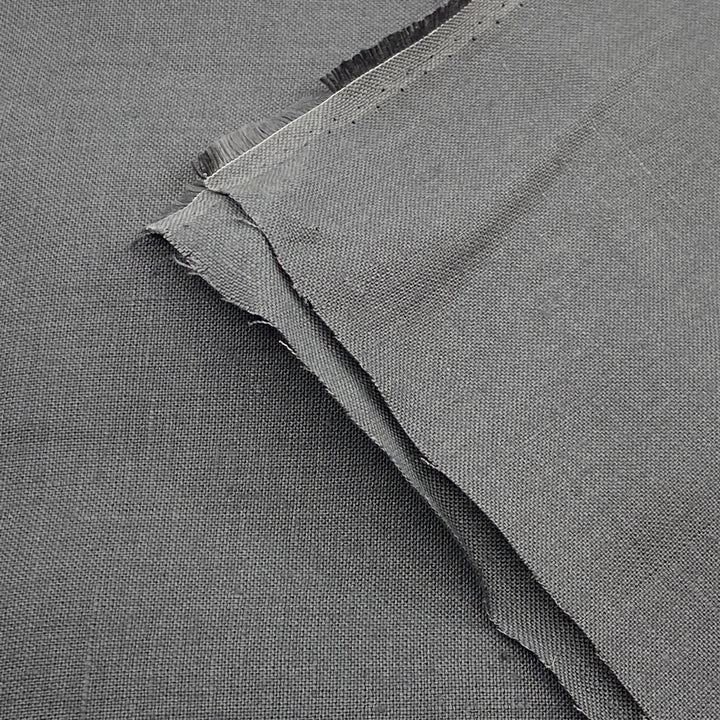 Driftwood Linen in Dark Gray - Pillow Cut - 22" x 29"