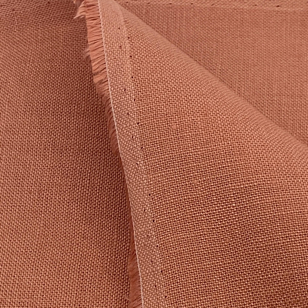 Driftwood Linen in Pink Earth - Pillow Cut - 22" x 29"