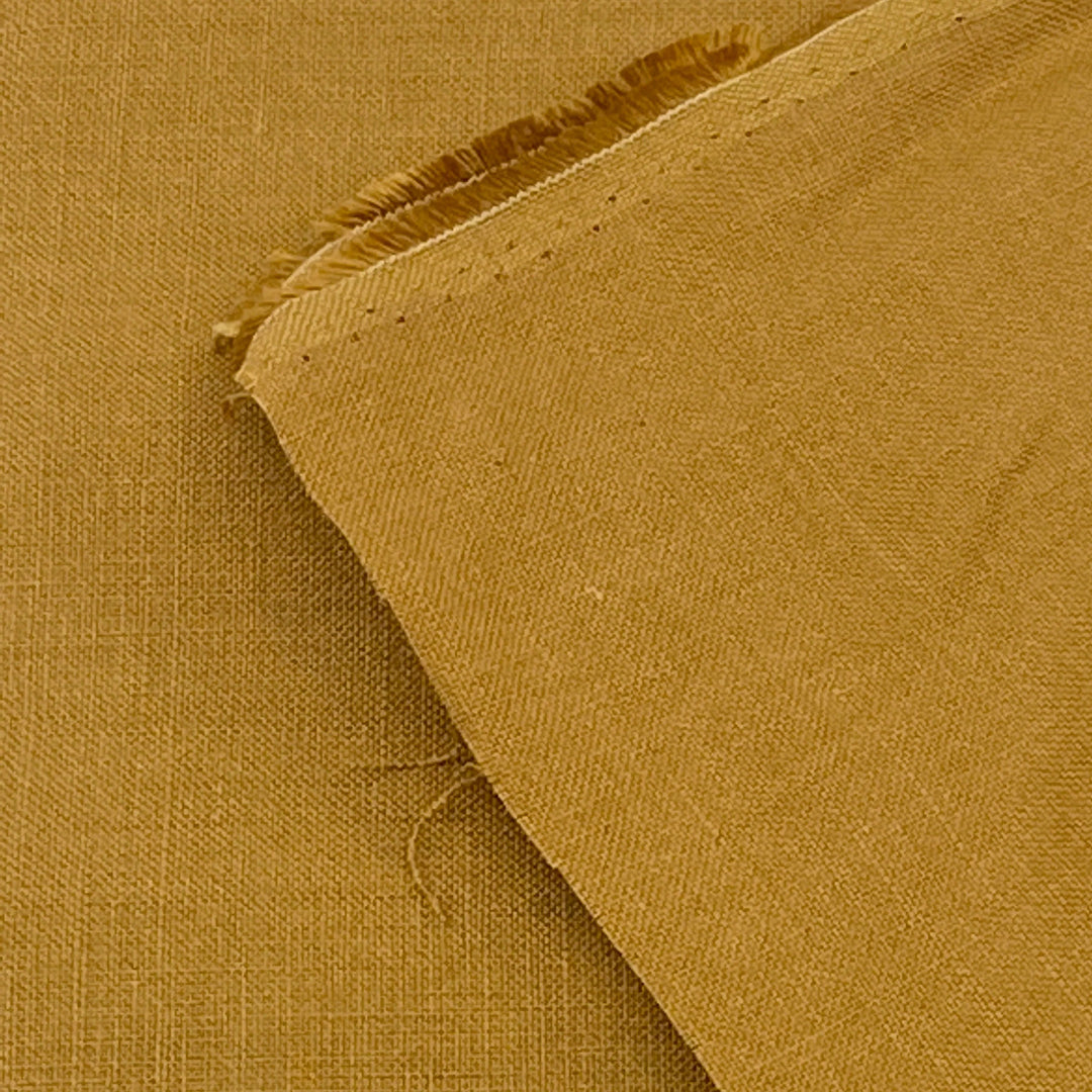 Driftwood Linen in Saffron - Pillow Cut - 22" x 29"