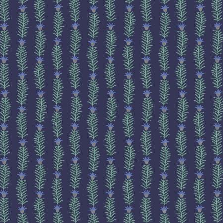 Eden - Navy Metallic Fabric ~ Camont Collection by Rifle Paper Co.