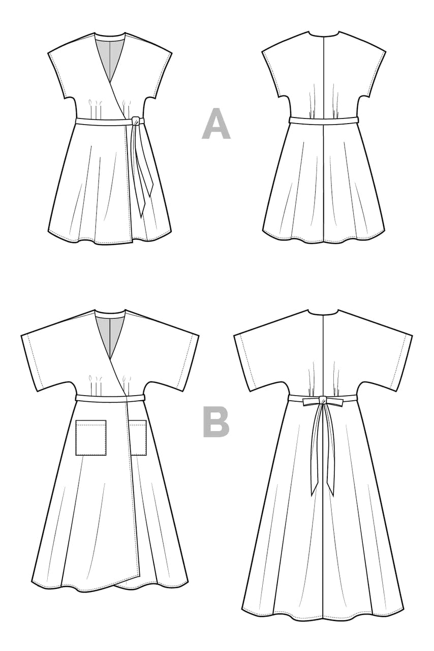Elodie Wrap Dress - Closet Core Patterns - Sizes 0-20