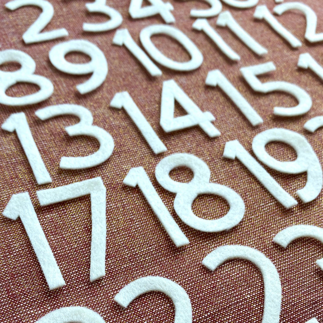 Felt Advent Numbers in Your Color Choice