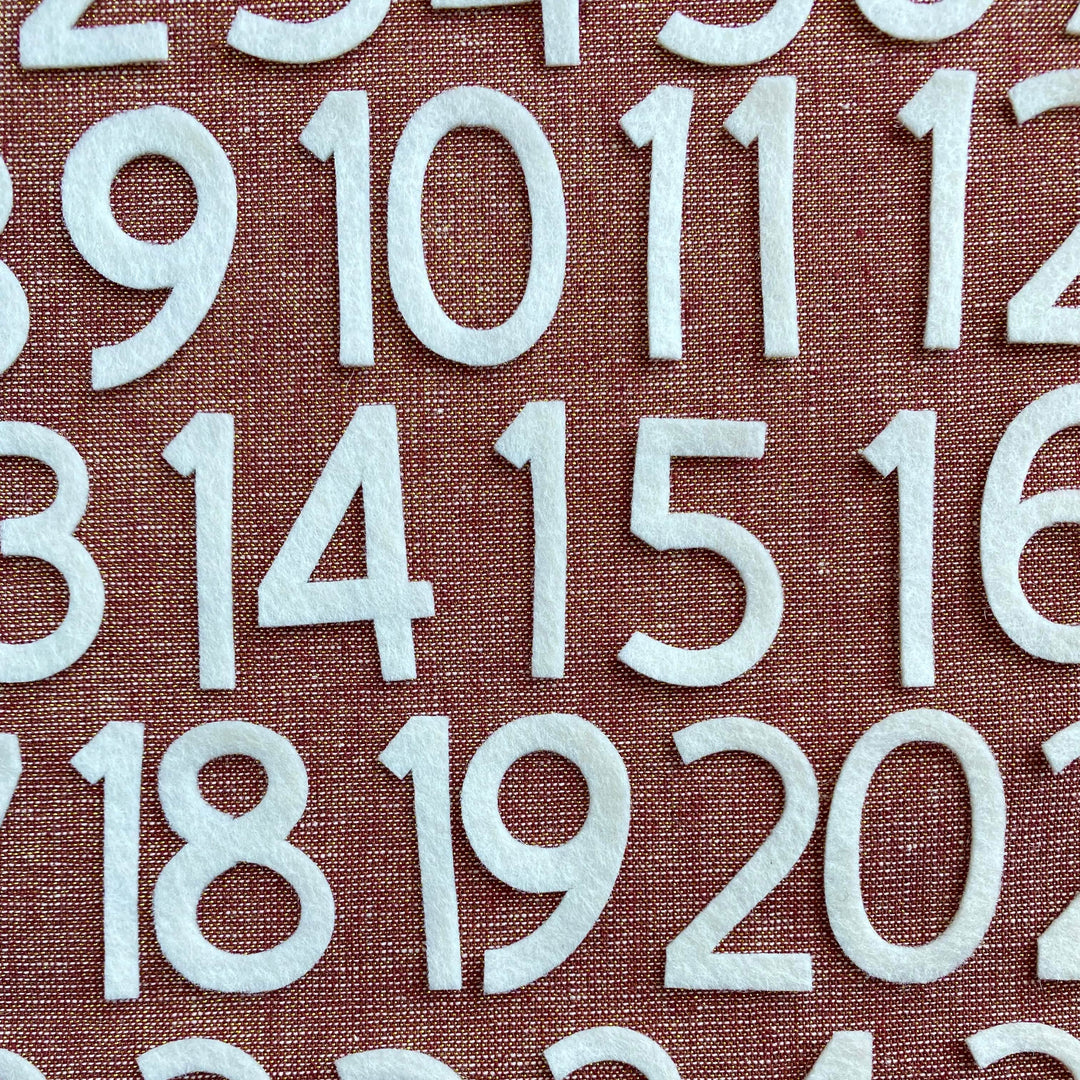 Felt Advent Numbers in Your Color Choice