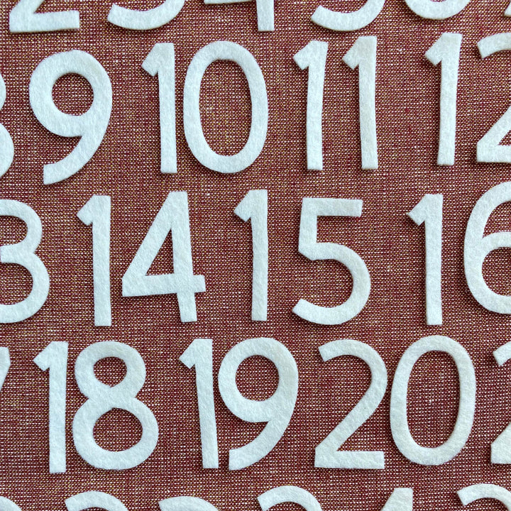 Felt Advent Numbers in Your Color Choice
