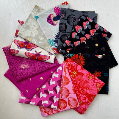 Firefly - Sarah Watts for RSS - Black, Pink, & Orange Fat Quarter Bundle