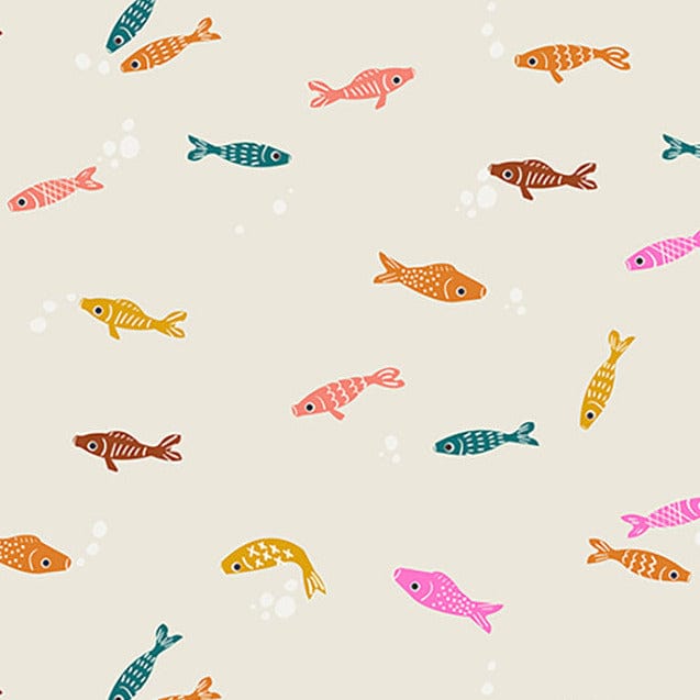 Fishies on Shell - Koi Pond Collection by Rashida Coleman-Hale - Ruby Star Society