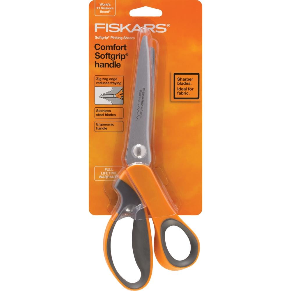 Fiskars Softgrip Pinking Shears, 9.5"
