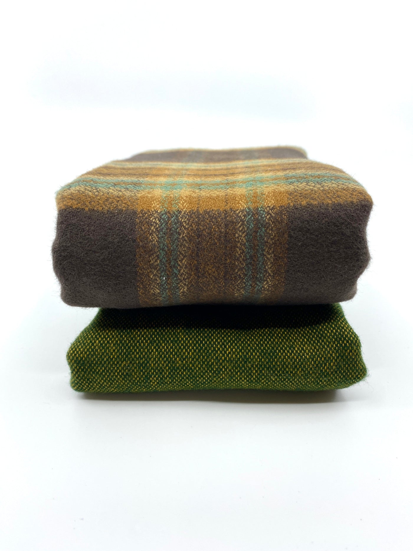 Flannel Scarf Kit - Kale and Walnut