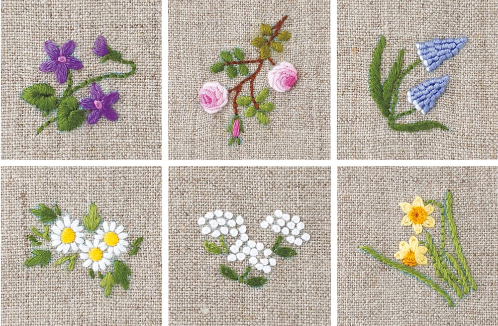 Flora Motifs to Embroider by Reiko Mori