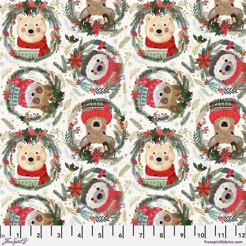 Fuzzy Friends on Ivory - Christmas Squad Collection - Mia Charro