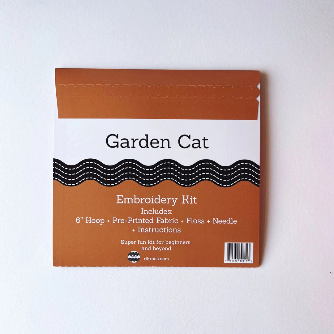 Garden Cat - Embroidery Kit - Rikrack