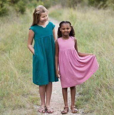 Geranium Dress and Top, Girl's Sizes 6 - 12, Made by Rae