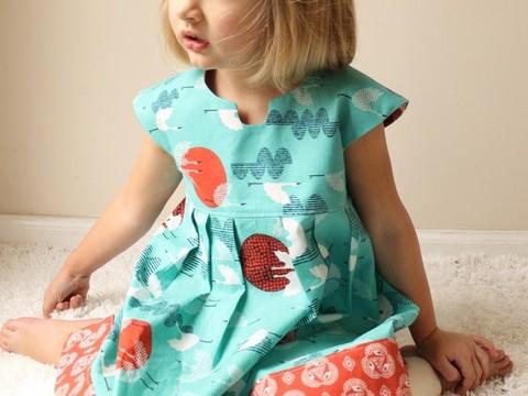 Geranium Dress and Top, Sizes 0 - 5T, Made by Rae