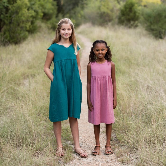Geranium Dress and Top - Sizes 6 to 12 Years - Made by Rae