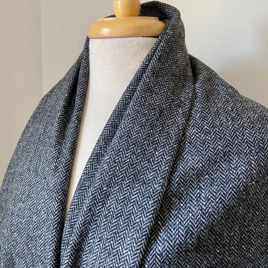 Gray Italian Herringbone Wool
