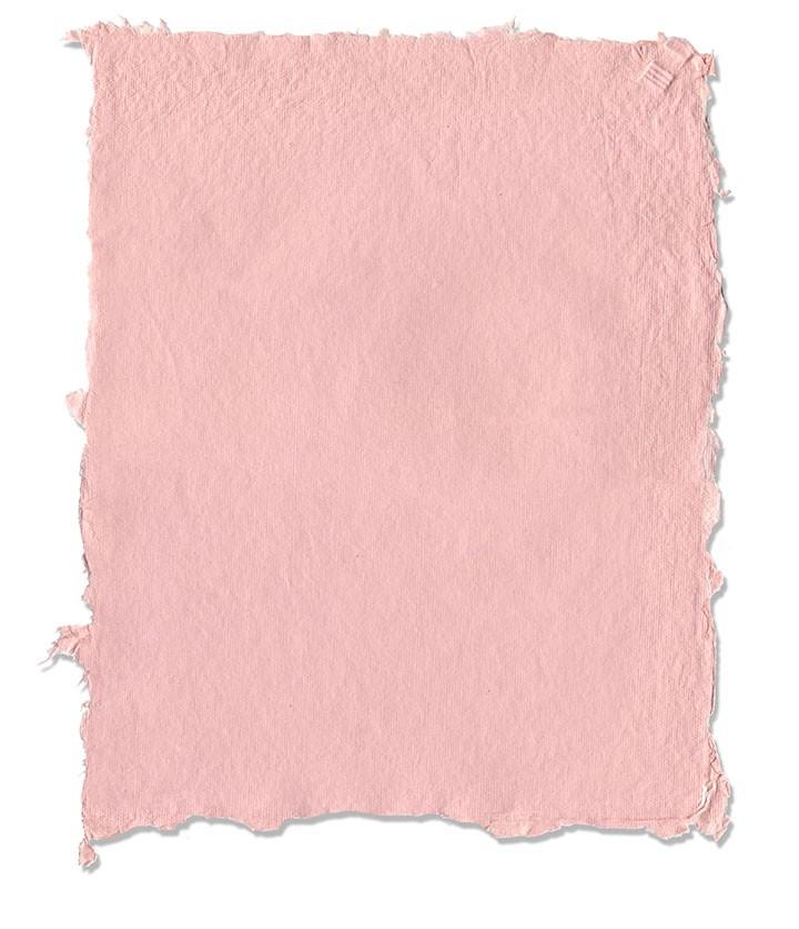 Handmade Deckle Edge Pastel Paper in Rose