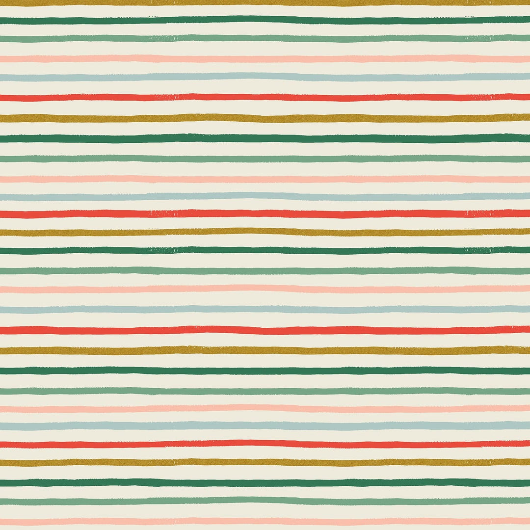 Holiday Classics - Festive Stripes on Multi Metallic  - Rifle Paper Co.