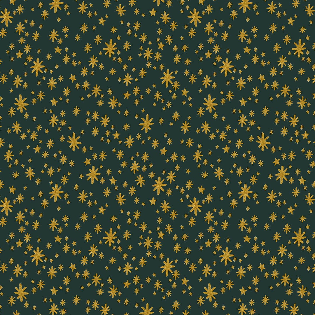 Holiday Classics - Starry Night on Evergreen Metallic - Rifle Paper Co.