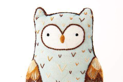 Horned Owl Embroidery Kit from Kiriki