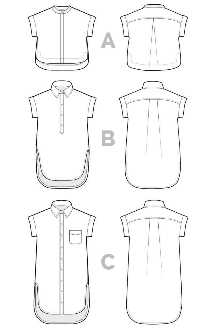 Kalle Shirt + Shirtdress, Closet Case Patterns