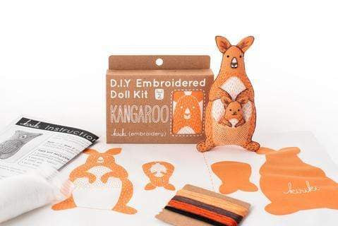 Kangaroo Embroidery Kit from Kiriki