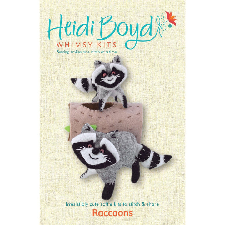 Large Whimsy Softie Kit - Raccoons - Heidi Boyd
