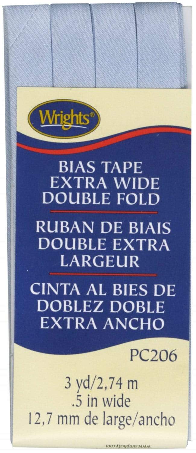 Light Blue, 1/2" Double Fold Bias Tape, Wrights