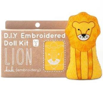 Lion Embroidery Kit from Kiriki