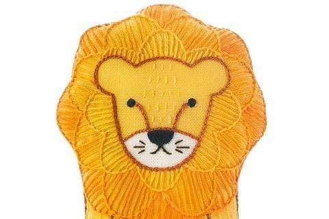 Lion Embroidery Kit from Kiriki