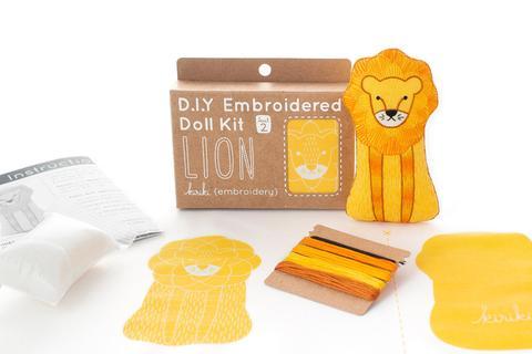 Lion Embroidery Kit from Kiriki
