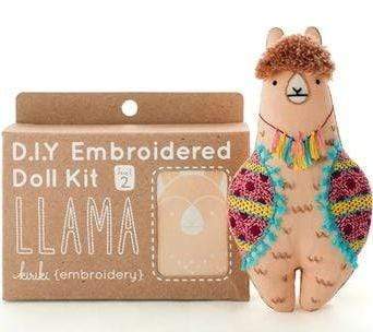 Llama Embroidery Kit from Kiriki