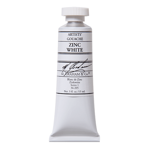 M. Graham Gouache Paint - Zinc White 205 - 15ml Tube