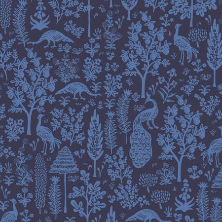 Menagerie Silhouette - Navy Fabric ~ Camont Collection by Rifle Paper Co.