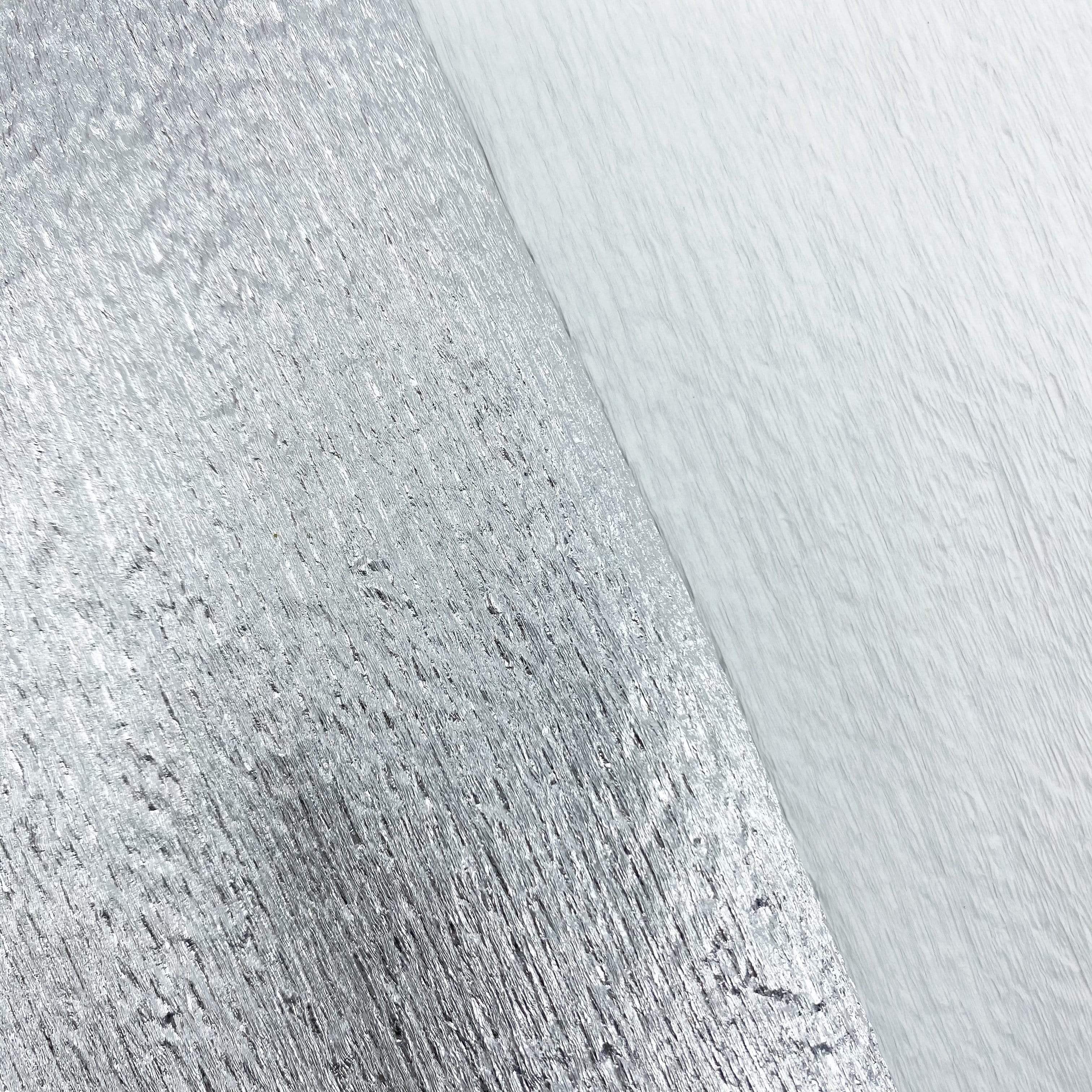 Metallic Silver Crepe Paper ~ 10