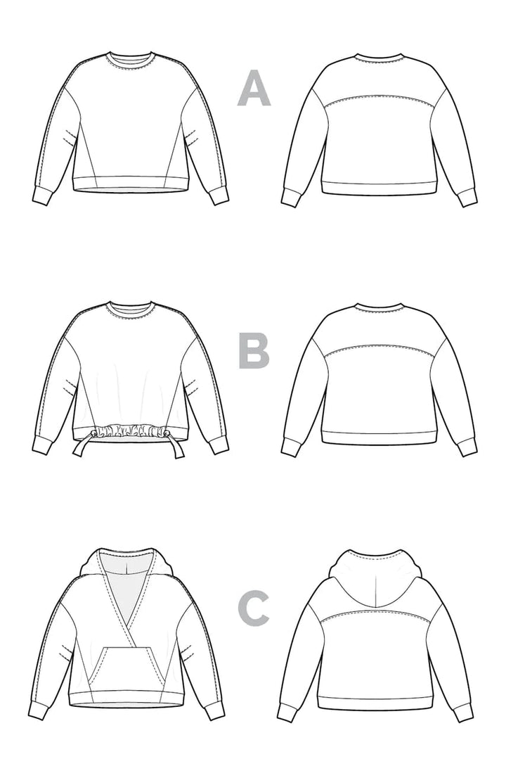 Mile End Sweatshirt - Closet Core Patterns - Sizes 0-20