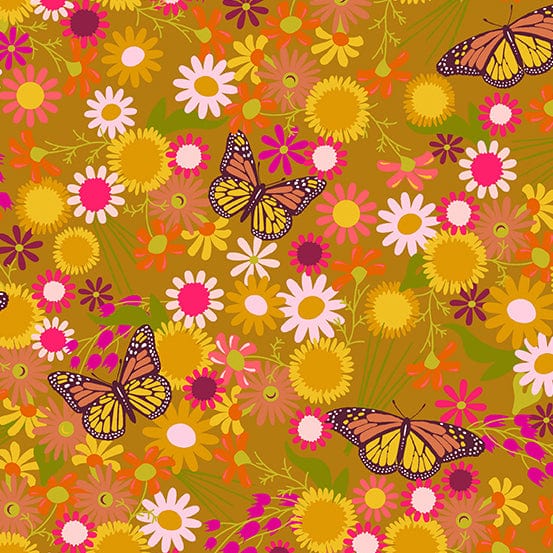 Monarch in Yarrow - Wildflowers - Alison Glass