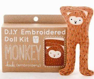 Monkey Embroidery Kit from Kiriki